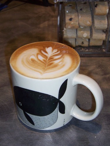 latte in whale cup