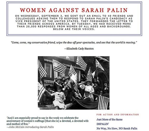 Women Against Sarah Palin