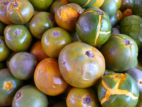 Lúcuma fruits and their delicious interiors