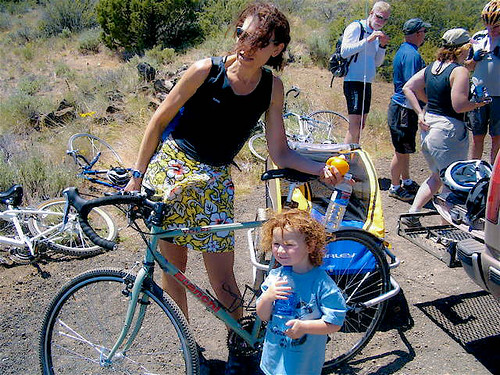 Lillian, Zoey Lava Beds Bike and Hike