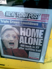 New York Post Hillary Home Alone cover