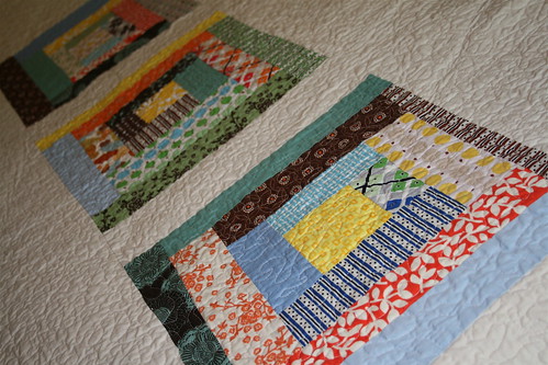 Stacked Coin Quilt - Back Detail
