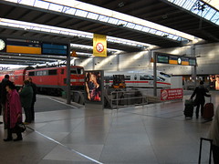 Trains in the Hauptbahnhof