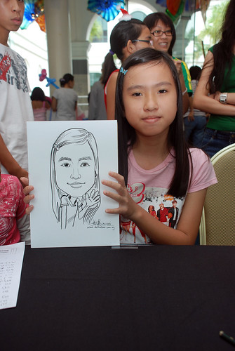 Caricature live sketching at Singapore Art Museum Christmas Open House - 16