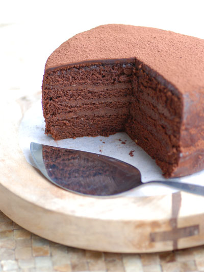 4 layer chocolate cake