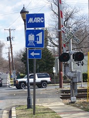 MARC railroad sign, Riverdale