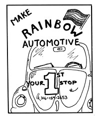 Robin's ad for Rainbow Automotive