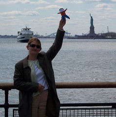 Flat Stanley at the Statue of Liberty