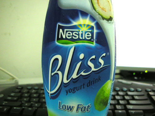 Bliss Yogurt Drink from Nestle. Good for your digestive system.