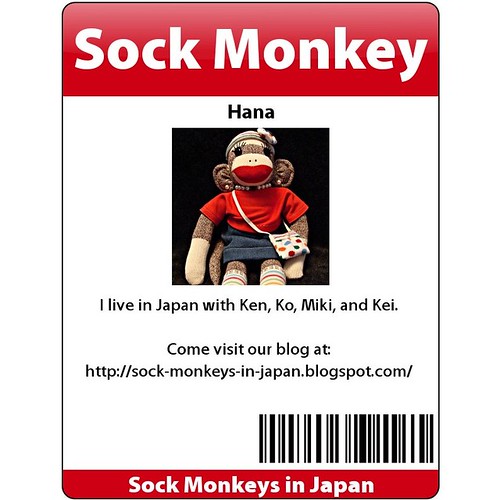 Sock Monkey Hana's Official Badge (by martian cat)
