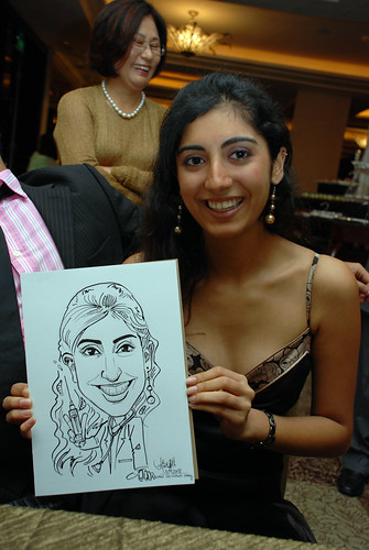 caricature live sketching for wedding dinner 120708  - 72