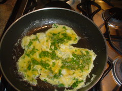 Haciendo el omelette