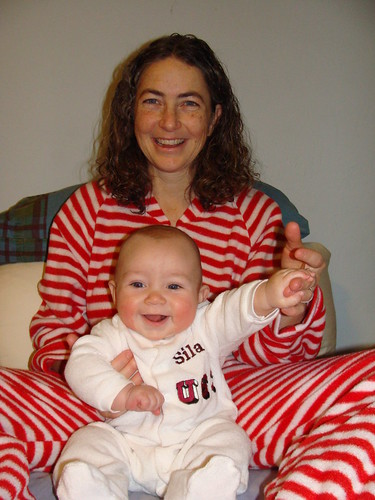 Silas in his USC footie pajamas