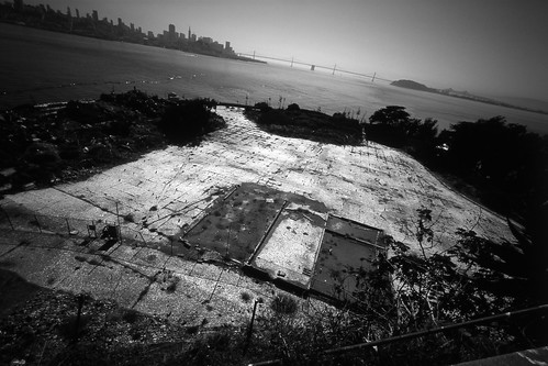 prisoners yard, alcatraz