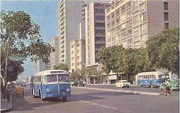 Buses in central Lima