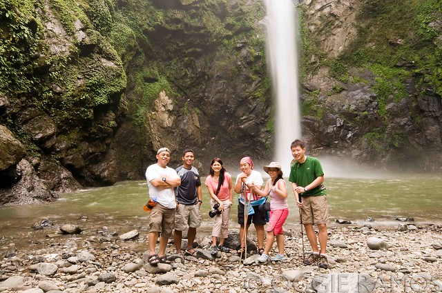 Batad - Group Hug at Tappia Falls