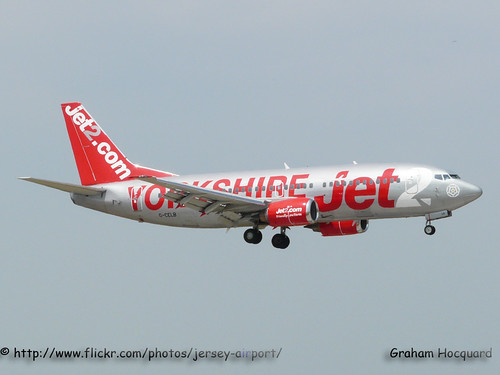 G-CELB Boeing 737-377 by Jersey Airport Photography