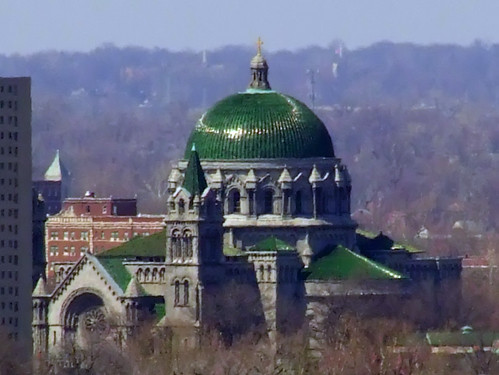 Cathedral Basilica of Saint Louis, in Saint Louis, Missouri, USA from the Compton Hill Water Tower