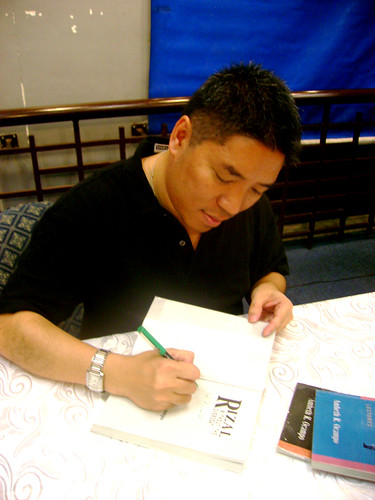 signing some of my books