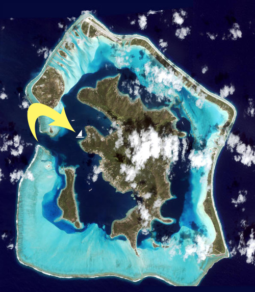 Satellite image of Bora Bora
