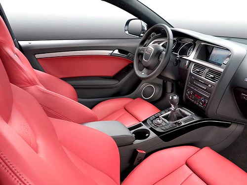 Audi A5 Coupe Red. Audi A5 red leather seats