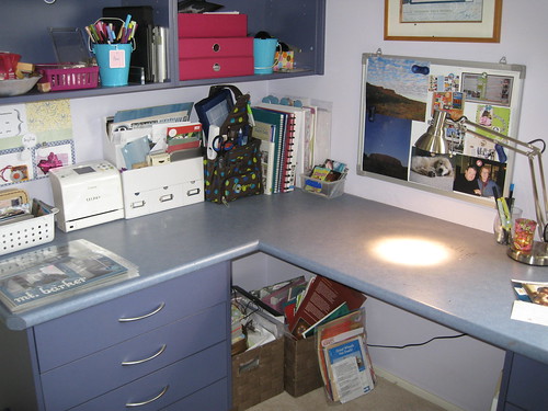 Clean scrapbook desk