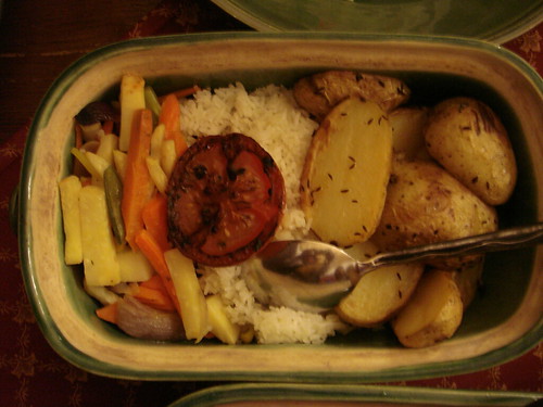 20080913-Day3-庫倫洛夫中古世紀之夜5-晚餐-飯加馬鈴薯