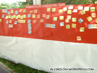 Wall to leave wishes for Singapore in 2009