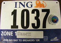 Bay To Breakers runner's number