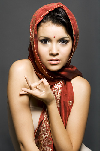 girl dressed like Indian