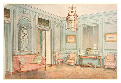 007- Sala de espera estilo Luis XVI- acuarela 1907