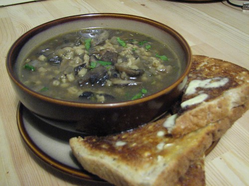 soup with toast
