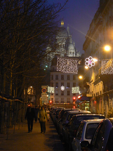 view of sacre coeur from Avenue Trudaine, near Corso