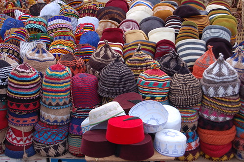 Hat for sale in the Souk
