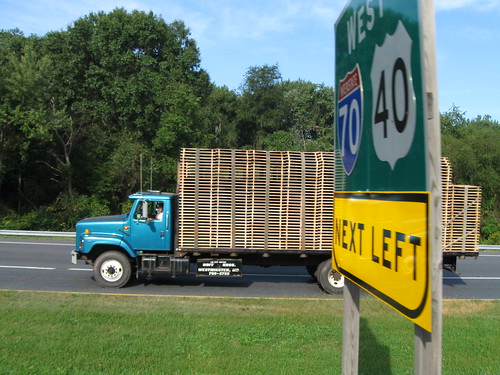 Load of recycled pallets in Maryland