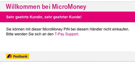 T-Pay - Das unfähige Bezahlsystem der Deutschen Telekom.