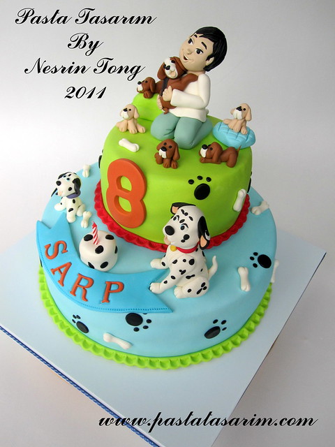 DOGS VE KID CAKE- SARP BIRTHDAY CAKE (my son birthday cake)