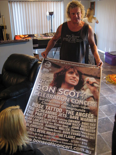 stevo and veronica with the poster