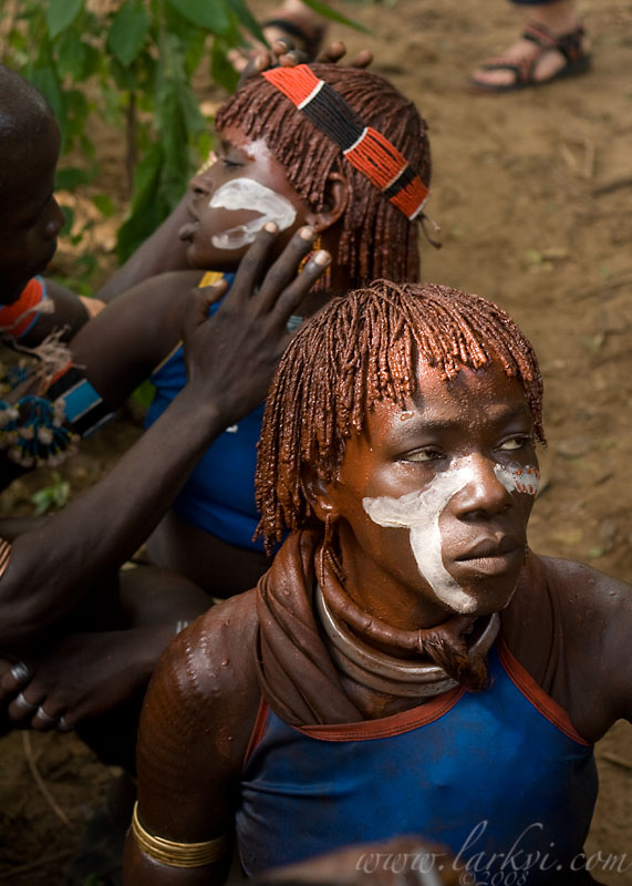 Face Painting (4), Hammer Bull Jumping Ceremony, Southern Ethiopia, November 2007