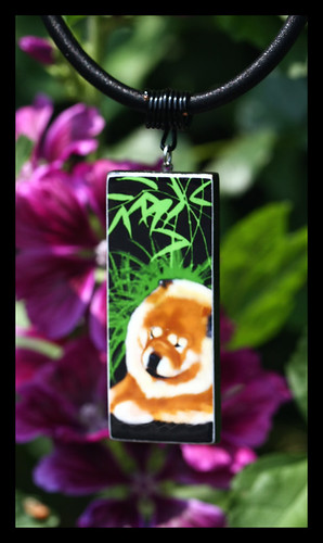BAMBOO BLISS..one of a kind pendant by Sandra Miller