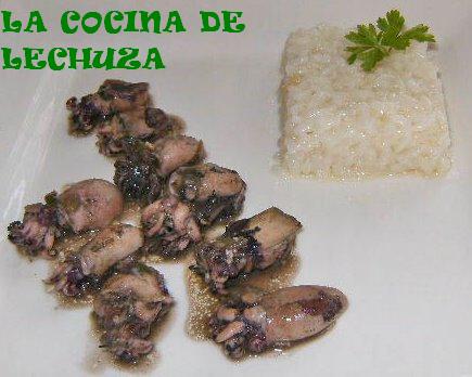 Choquitos-plato con arroz