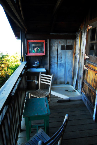 the cabin porch
