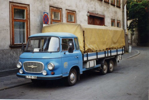 Barkas B1000 twinaxle LKW LX 2698 Erfurt DDR August 1989 by 