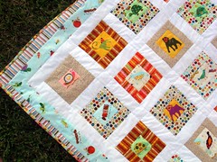 quilt top c close-up with borders and binding