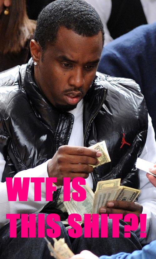 Diddy confundido con billete de 1 dolar