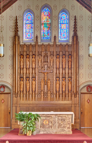 Saint Michael the Archangel Roman Catholic Church, in Shrewsbury, Missouri, USA - altar