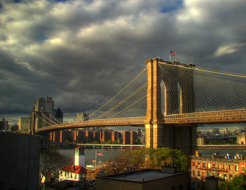Brooklyn Bridge w/ clouds (#3)