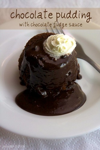 YUMMY corner: Chocolate Pudding with Chocolate Fudge Sauce