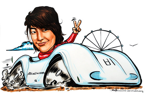 Caricature Rain Speed Racer Singapore