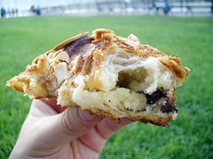 almond croissant innards from jacques torres